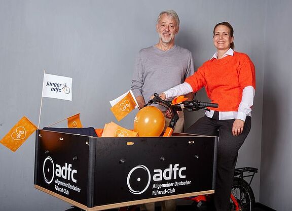Die neue Doppelspitze im ADFC-Bundesvorstand: Sarah Holczer und Frank Masurat.