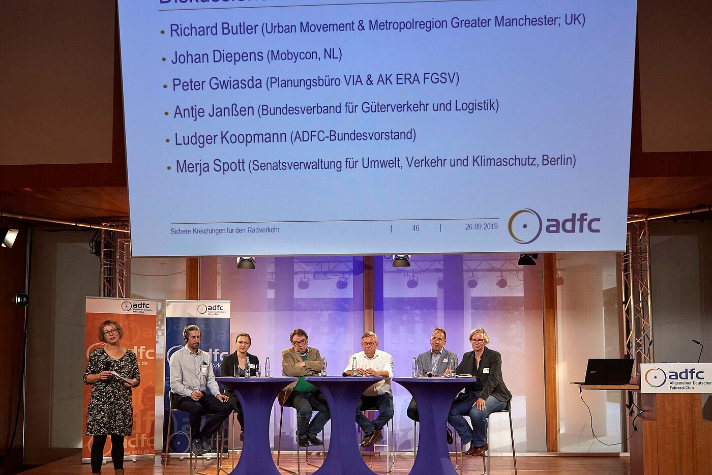 ADFC-Fachveranstaltung 2019 Sichere Kreuzungen Podiumsdiskussion 2